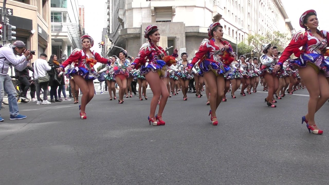 Entrada Folklorica Av de Mayo 2022 Bs As Argentina Fraternidad Caporales San Simon