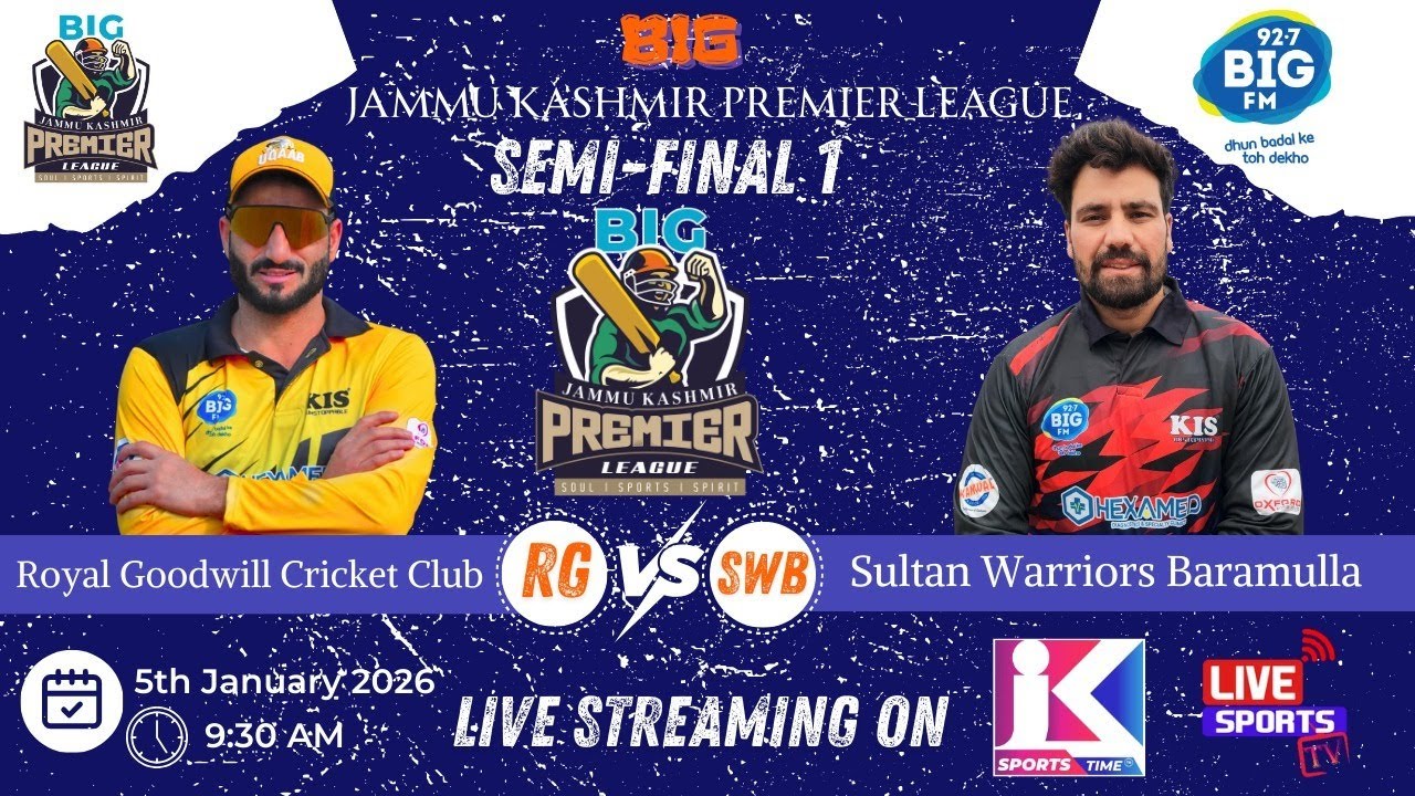 Semi Final 1 | Royal Goodwill CC vs Sultan Warriors Baramulla | BIG JKPL