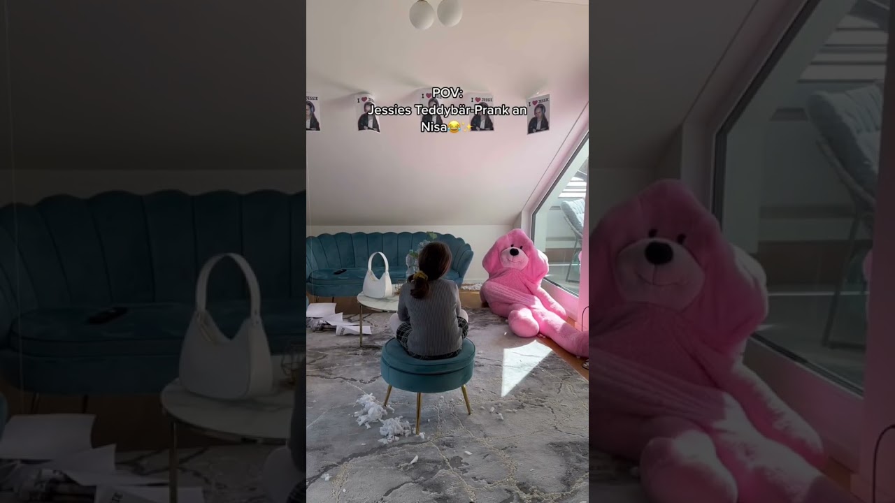 Nisas Reaktion auf Teddyb&auml;r Prank😂