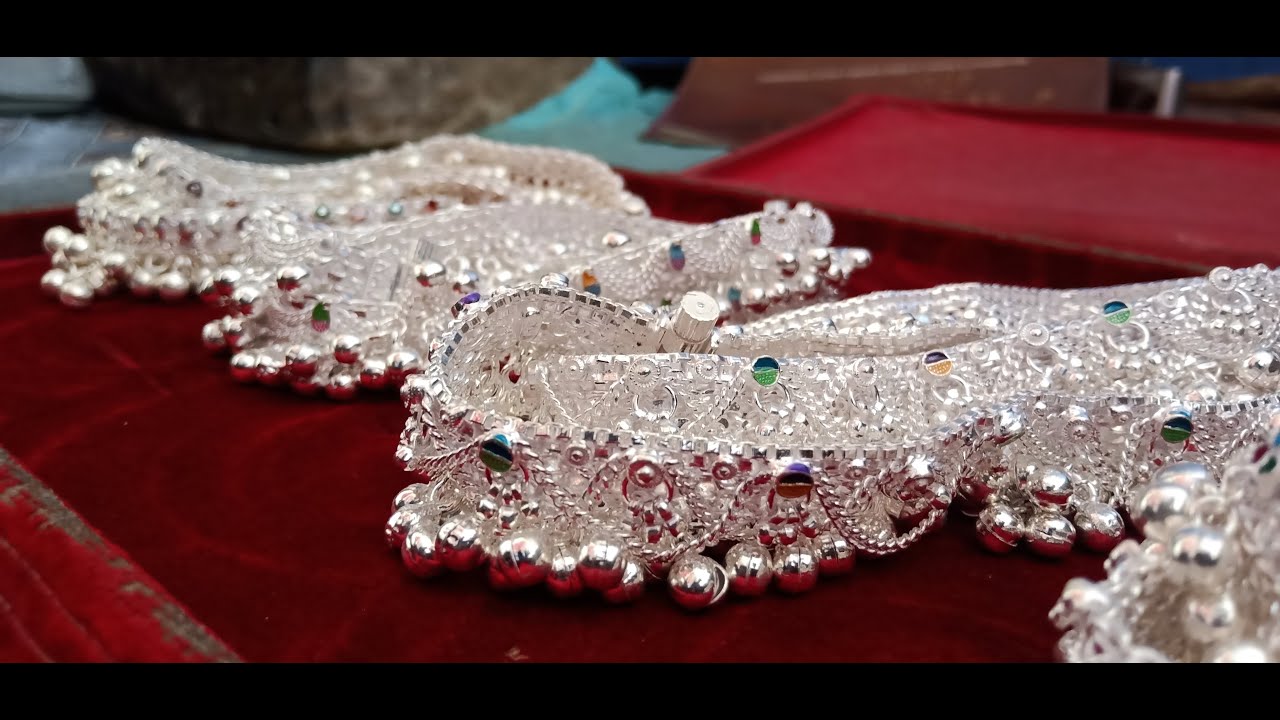 चांदी में दुल्हन पायल ( पैजनिया ) | light weight latest collection silver jewellery 2021 #shorts #JP