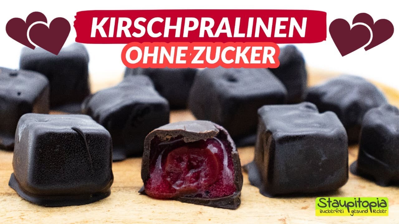 Wer Mon Cheri mag, der wird diese Kirschpralinen ohne Zucker lieben!