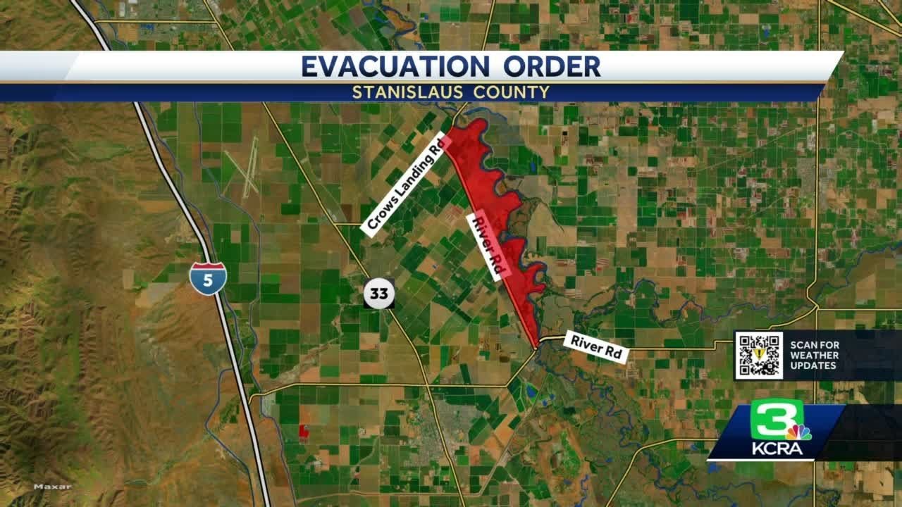 Stanislaus County issues evacuation order for Newman area of San Joaquin River