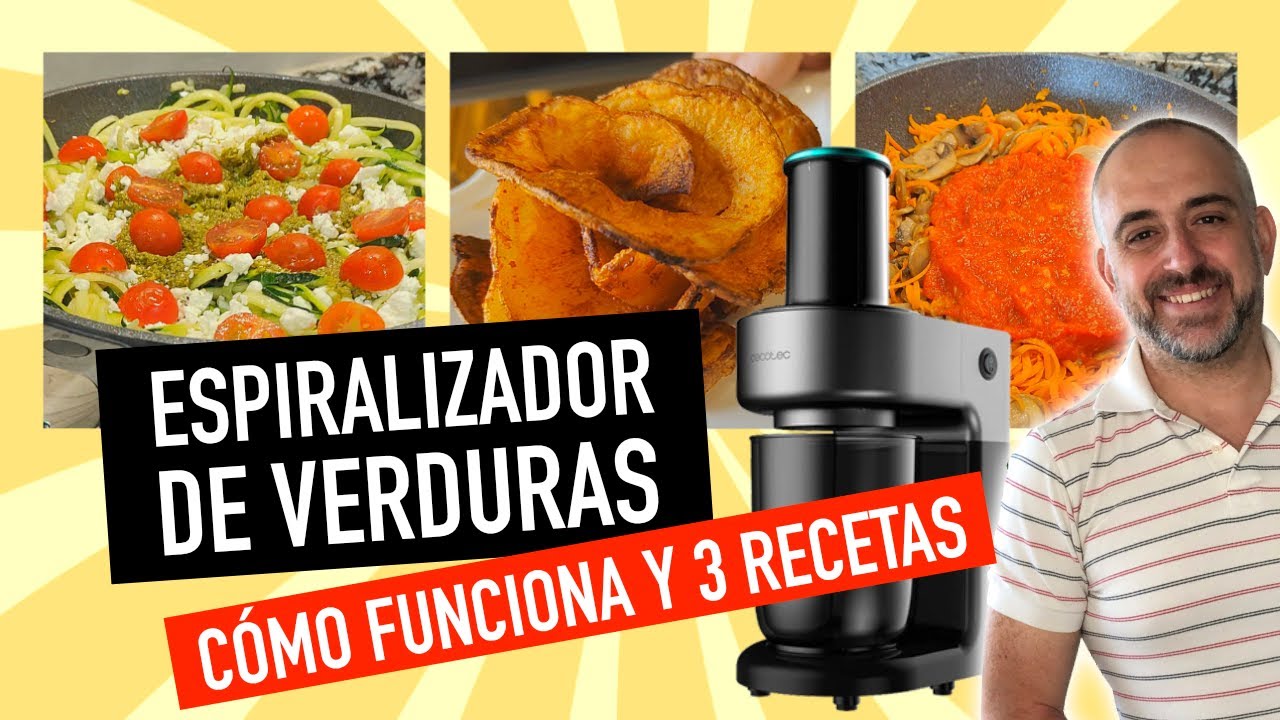 🥒 ESPIRALIZADOR de VERDURAS SpiralChef 400 de CECOTEC con 3 RECETAS saludables SIN GLUTEN
