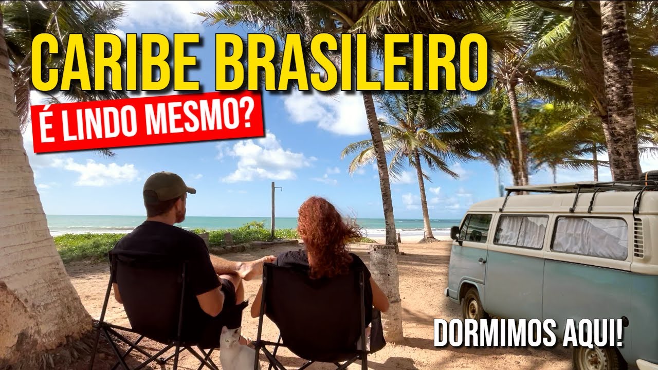 24H num camping PARADISÍACO com nossa KOMBI MOTORHOME | VLOG