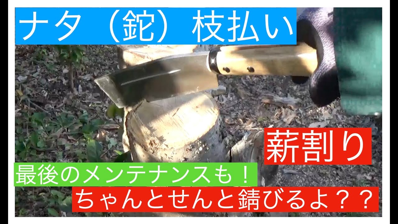 枝払いをしたいが為に鉈（ナタ）を購入、焚き火に一歩近づく。