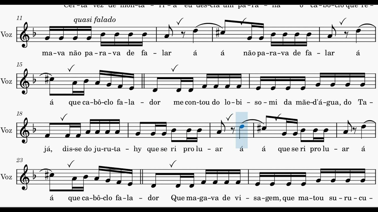Uirapuru - Linha melódica