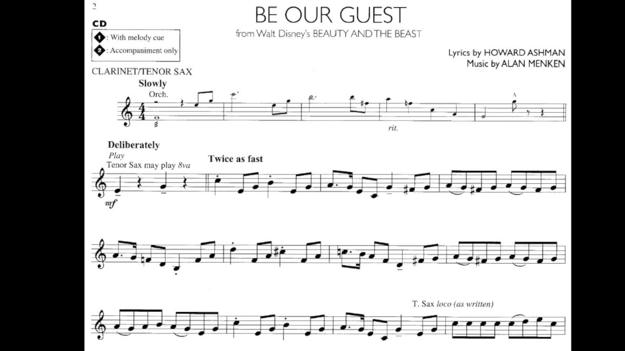 DISNEY | Be Our Guest | Clarinet