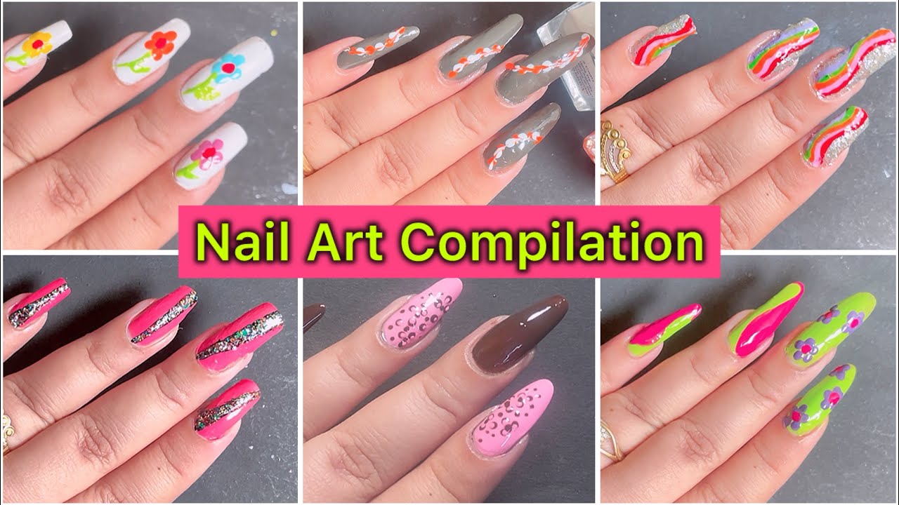 Easy Nail Art Designs | Nail Art at Home for Beginners🏡 | Nail Art Compilation #nails #nailart #diy