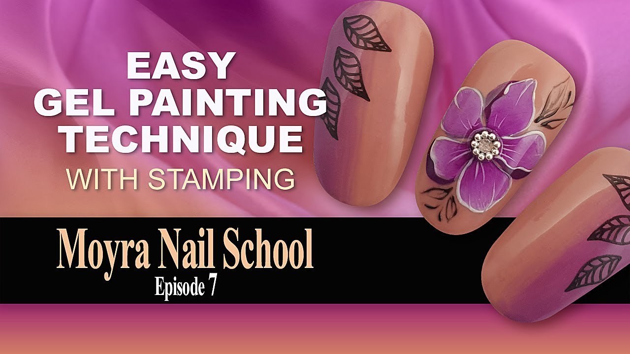 Easy Gel Painting Technique with Stamping | Moyra Nail School Ep. 7