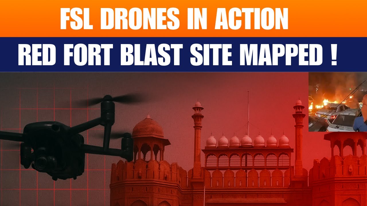 Red Fort Blast Probe: Aerial Survey Conducted by FSL Team Through Drones | News9 | Delhi