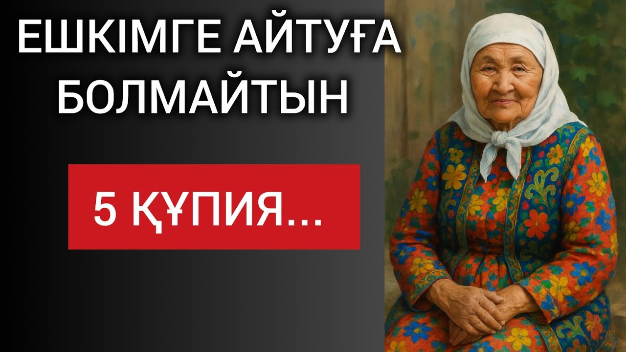 ЕШКІМГЕ АЙТУҒА БОЛМАЙТЫН 5 ҚҰПИЯ. Өзгеге сабақ болар терең мағыналы сөздер 