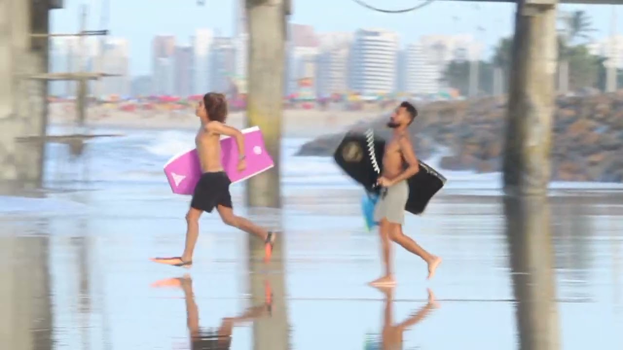 Bodyboard da Ponte Metálica Praia de Iracema Fortaleza Aventura urbana Deixando em foco nas Redes!
