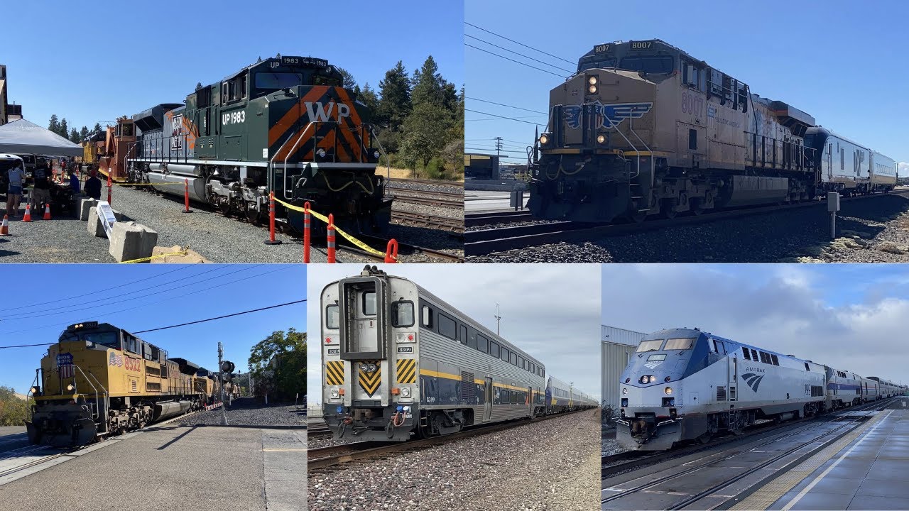 Sierra Foothills, Martinez Sub & Empire Trains: UP 1983, AMTK 164/204, Last Few SJ's and Others