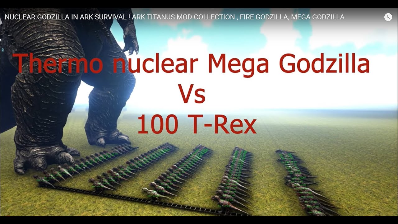NUCLEAR GODZILLA IN ARK SURVIVAL ! ARK TITANUS MOD COLLECTION , FIRE GODZILLA, MEGA GODZILLA