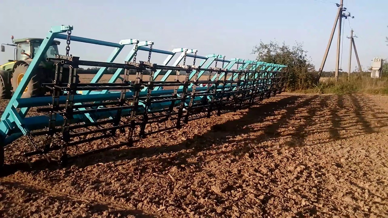 Борона зубовая шлейфовая тяжелая (шлейф-борона) БЗШ-17 (часть 1)