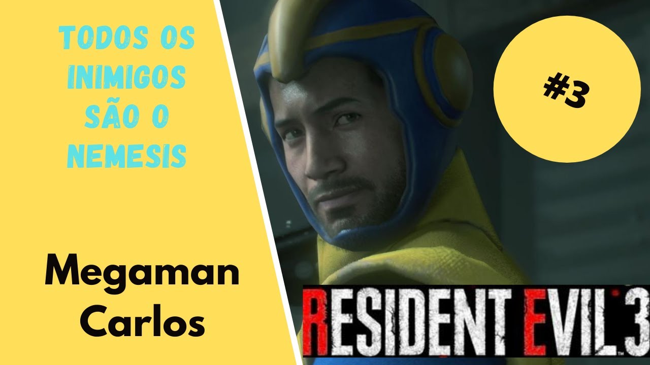 Resident Evil 3 Remake Mods Insano/Hardcore #3 - Megaman Carlos [Gameplay no Commentary]