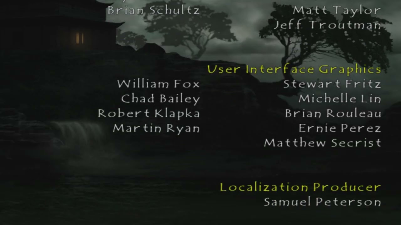 Mortal Kombat Deception - Kredits