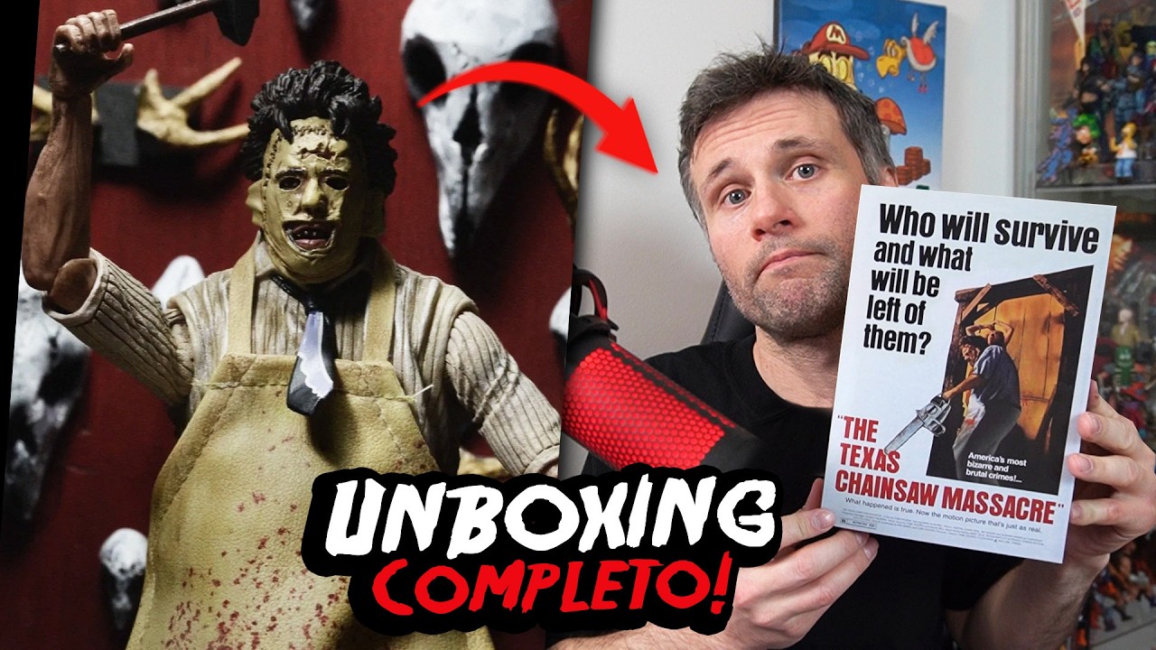 UNBOXING do Leatherface do MASSACRE DA SERRA ELÉTRICA - Action Figure de Terror da Neca Toys