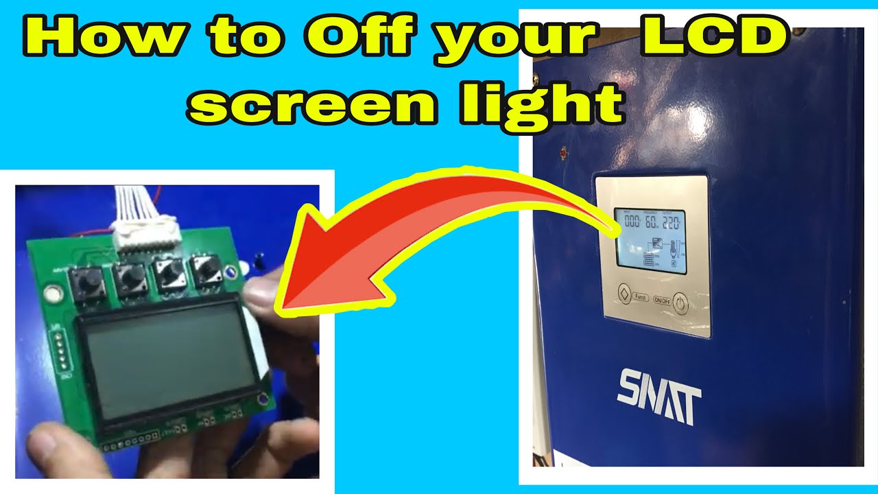 Snat Inverter 12Volts 1kw || How to automatic LCD backlight off using power off delay