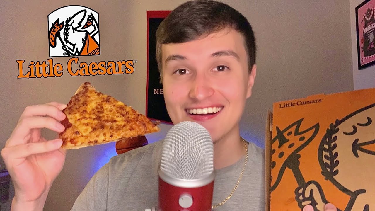 ASMR Little Caesars Pizza Mukbang 🍕💤 (eating sounds)