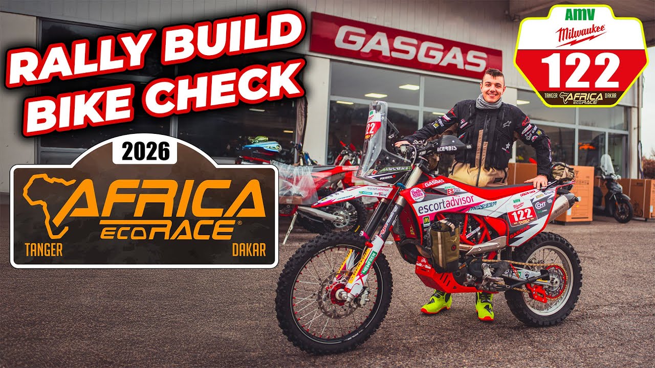 AFRICA ECO RACE 2026 - BIKE CHECK GASGAS ES 700 RALLY BUILD + banco prova rapid bike racing 2 + test