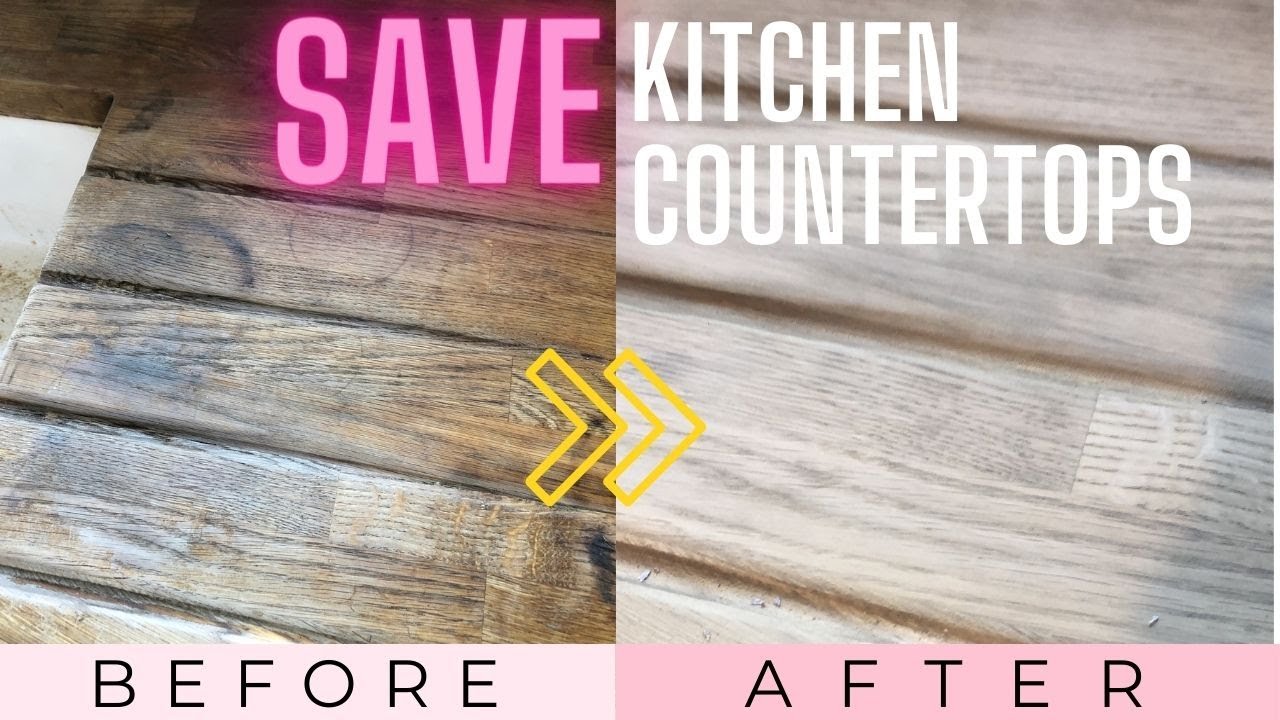 Saving Kitchen Worktops, removing black stains with non-toxic cleaner | Osmo oil