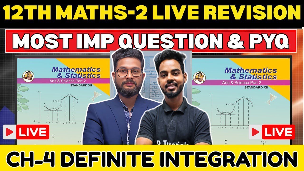 LIVE🔴 12TH MATHS 2 LIVE REVISION WITH IMPORTANT QUESTION | CHAPTER 4 DEFINITE INTEGRATION |