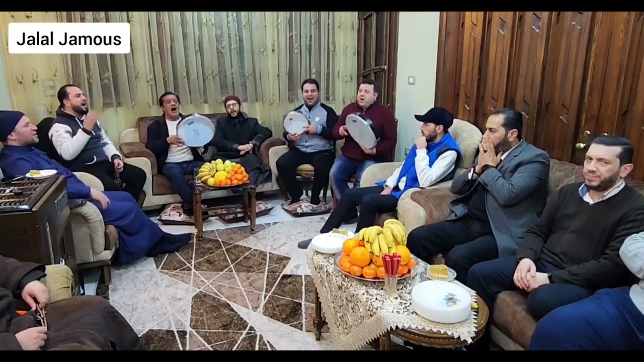 منشدي حلب مع رباعي دمشق في سهرة موشحات جميلة #ليال_العيد