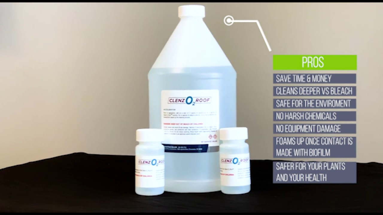 Clenz-O2-Roof™, Outstanding Alternative to Other Harsh Cleaners.