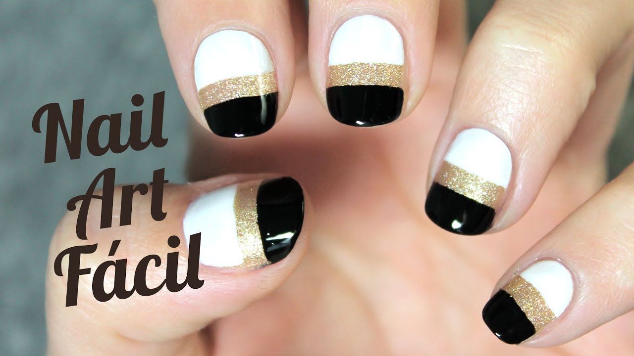 NAIL ART TENDENCIA 2016 PASO A PASO  | BLANCO Y NEGRO