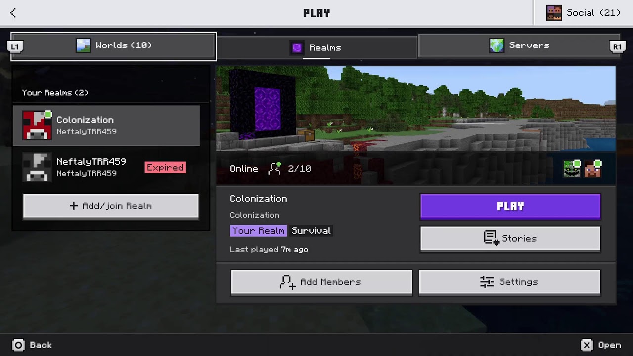 Minecraft realm: Colonization