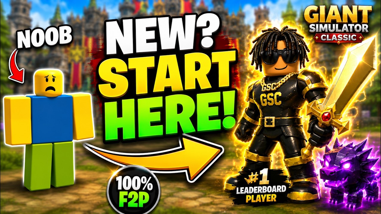 New Player F2P GUIDE!! Roblox Giant Simulator Classic
