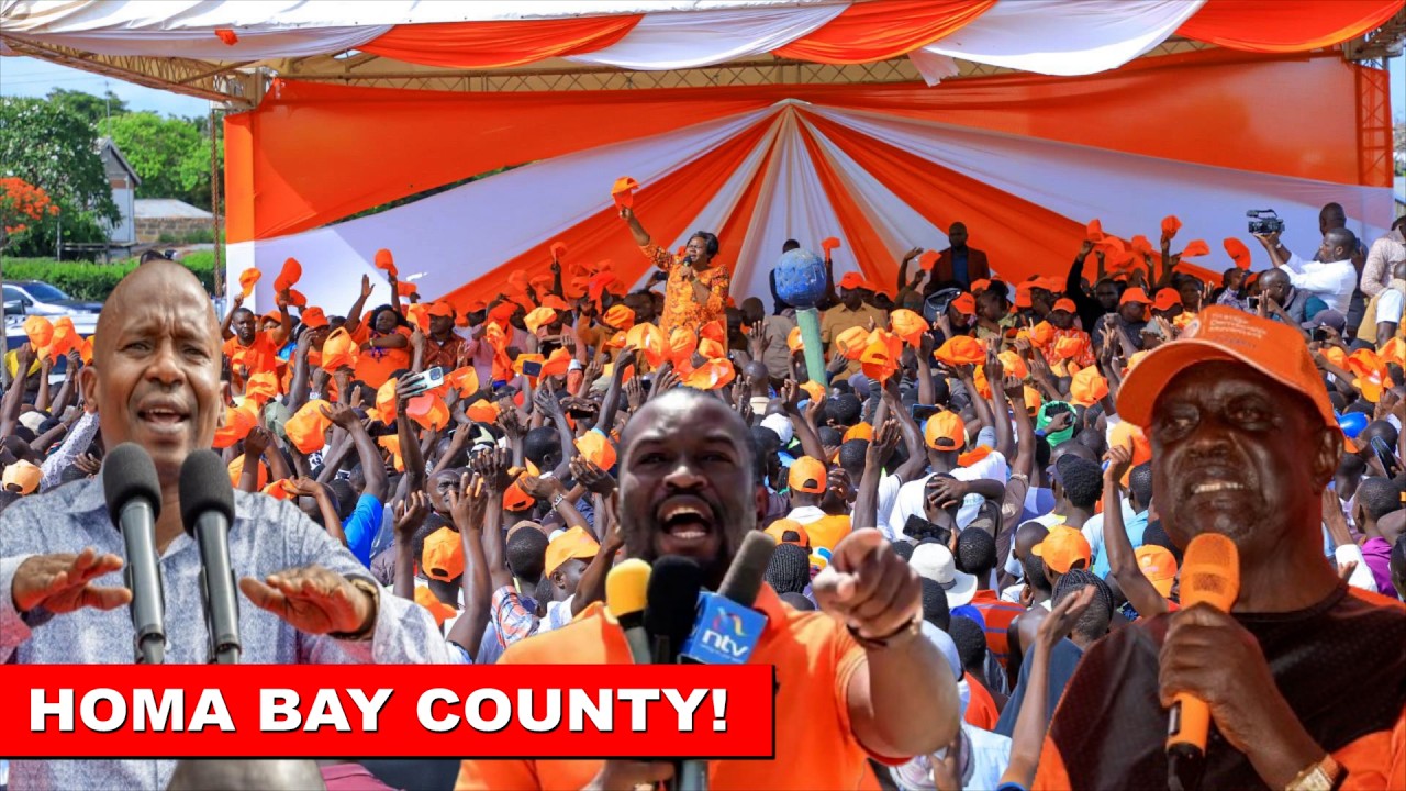 ODM PL Oburu Odinga, Kindiki and other ODM leaders Mega Rally in Homa bay to finish Sisi ndio sifuna