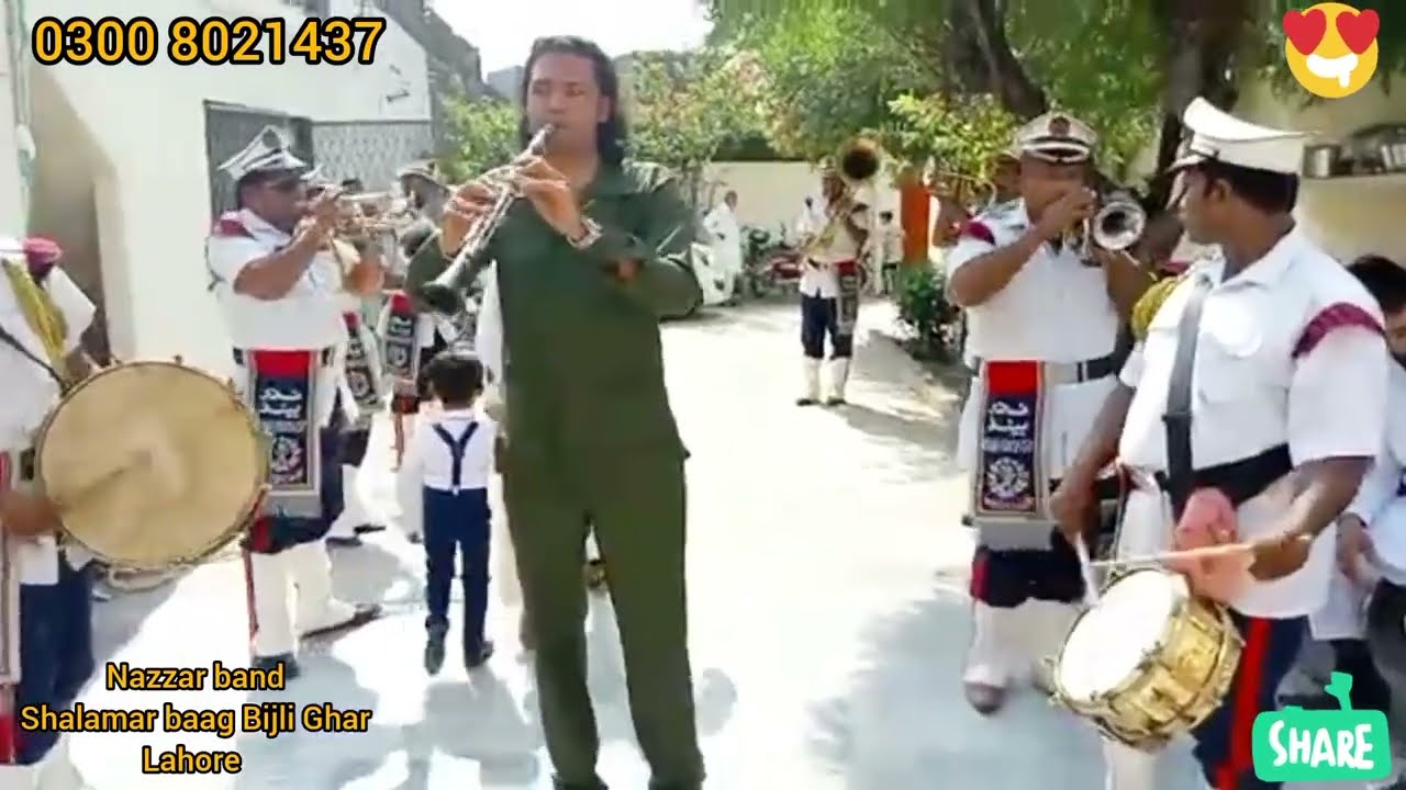 Desaan da raja mere babul da piyara playing Nazzar band shalamar baag Bijli Ghar Lahore 0300 8021437