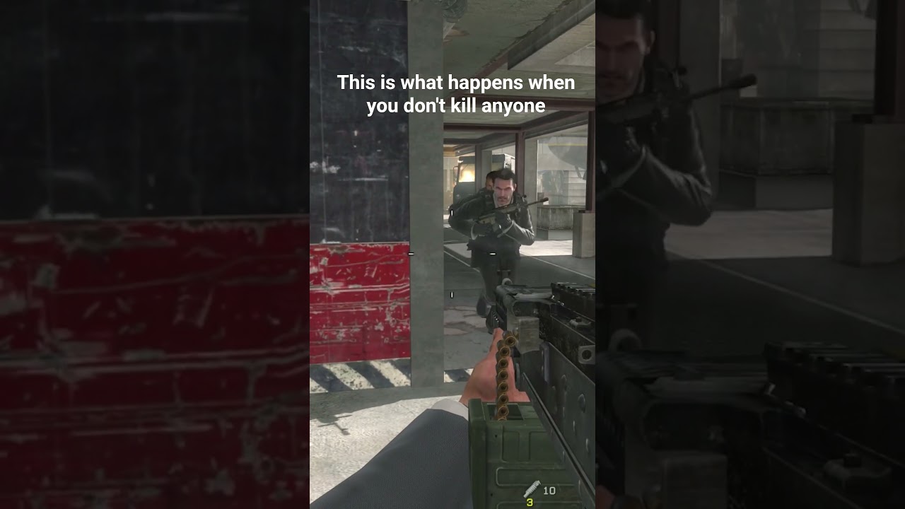 when you don't kill anyone in No Russian mission #cod #callofduty #norussian #fps