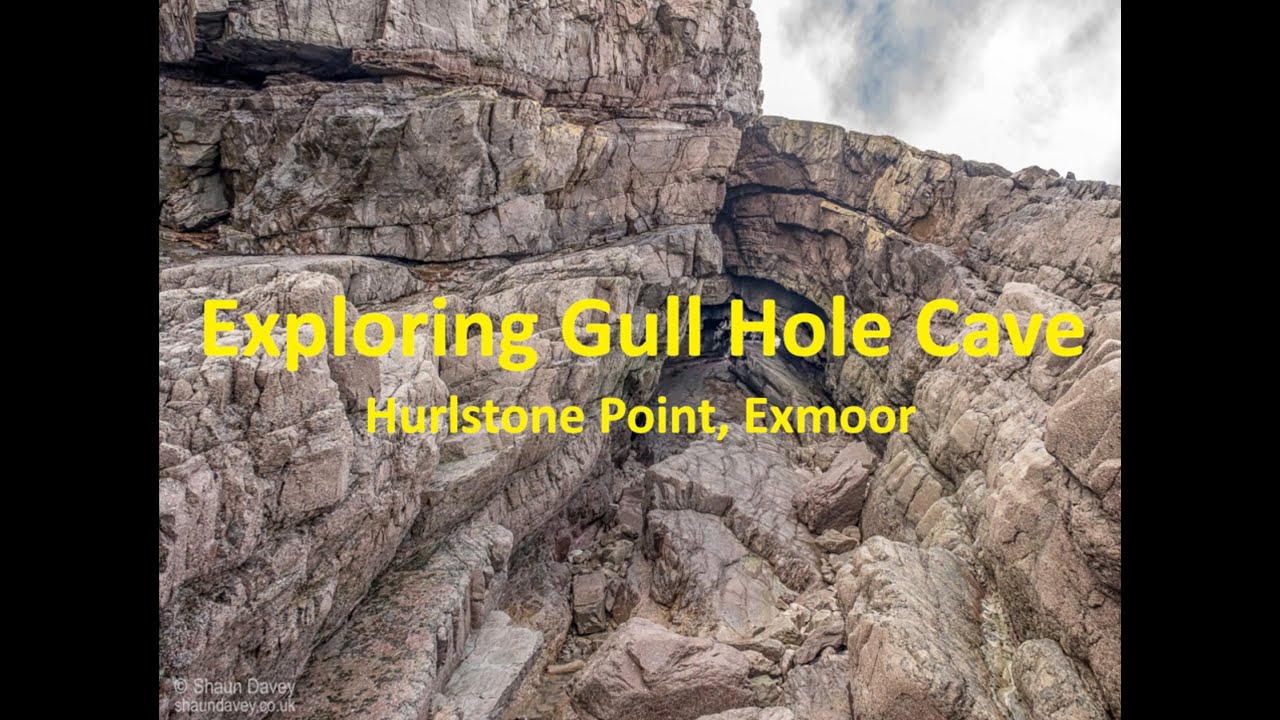 Exploring Gull Hole Cave, Hurlstone Point, Exmoor National Park