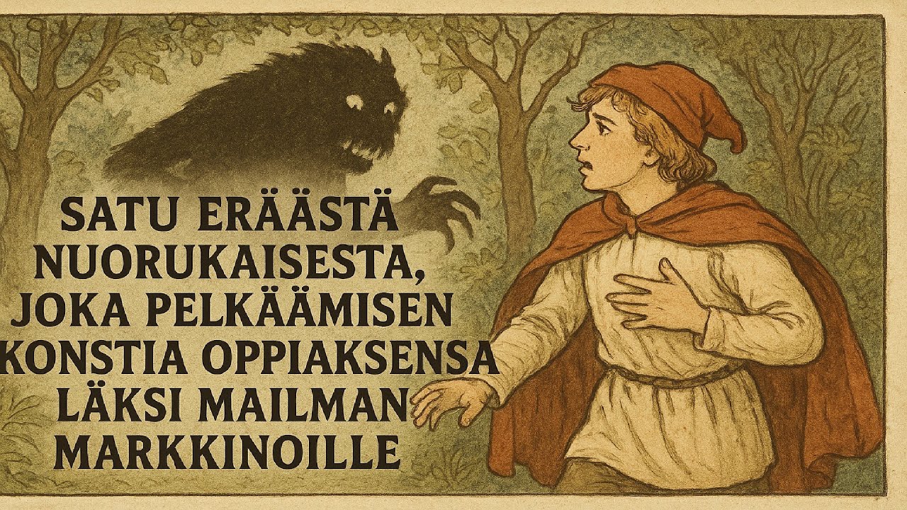 SATU ERÄÄSTÄ NUORUKAISESTA, JOKA PELKÄÄMISEN KONSTIA OPPIAKSENSA LÄKSI MAILMAN MARKKINOILLE – satuja