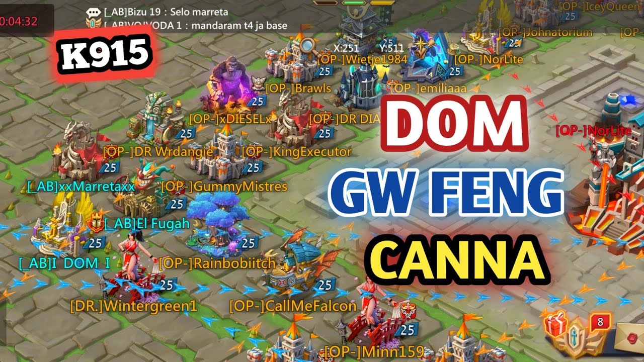 Supreme Emperor Vs Emperor... FT DOM and GW FENG! Epic WoW at K915/817! LordsMobile