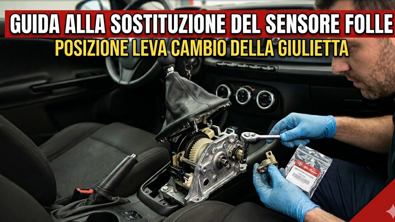 Sensore posizione leva cambio Giulietta, sostituzione sensore folle P1850 Alfa Romeo sostituzione