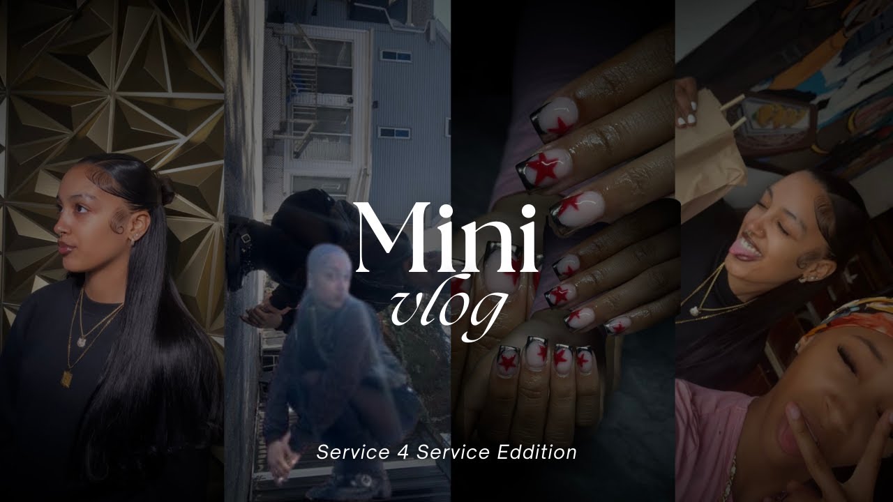 Mini Vlog| Service for Service| Hairstylist + Nail Technician