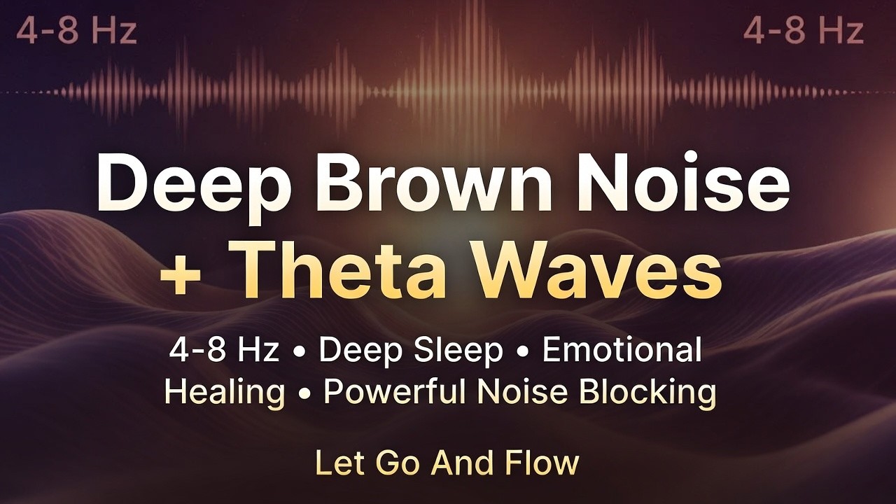 Deep Brown Noise + 4–8 Hz Theta Waves • Sleep, Calm Emotional Healing, & Powerful Noise Blocking