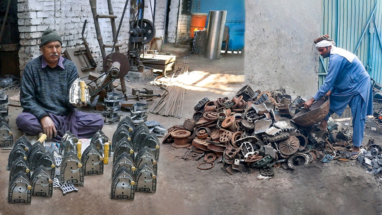 Incredible Process of Making Charcoal Iron | Amazing Metal Recycling Process