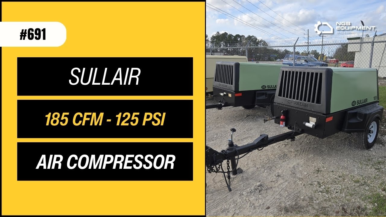 SULLAIR 185 CFM | #aircompressor #usa