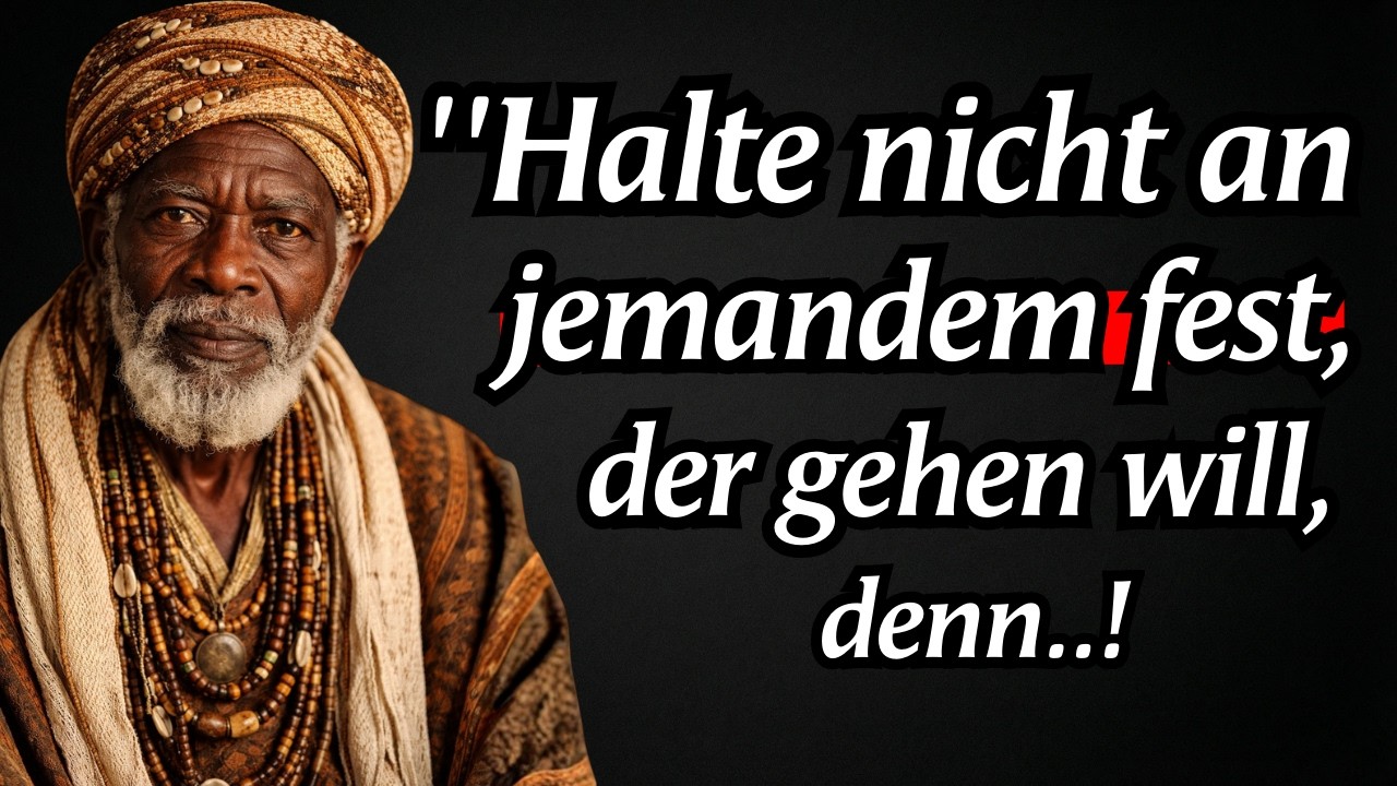 Halte nicht an jemandem fest, der geht | Afrikanische Sprichwörter, die das Leben lehren