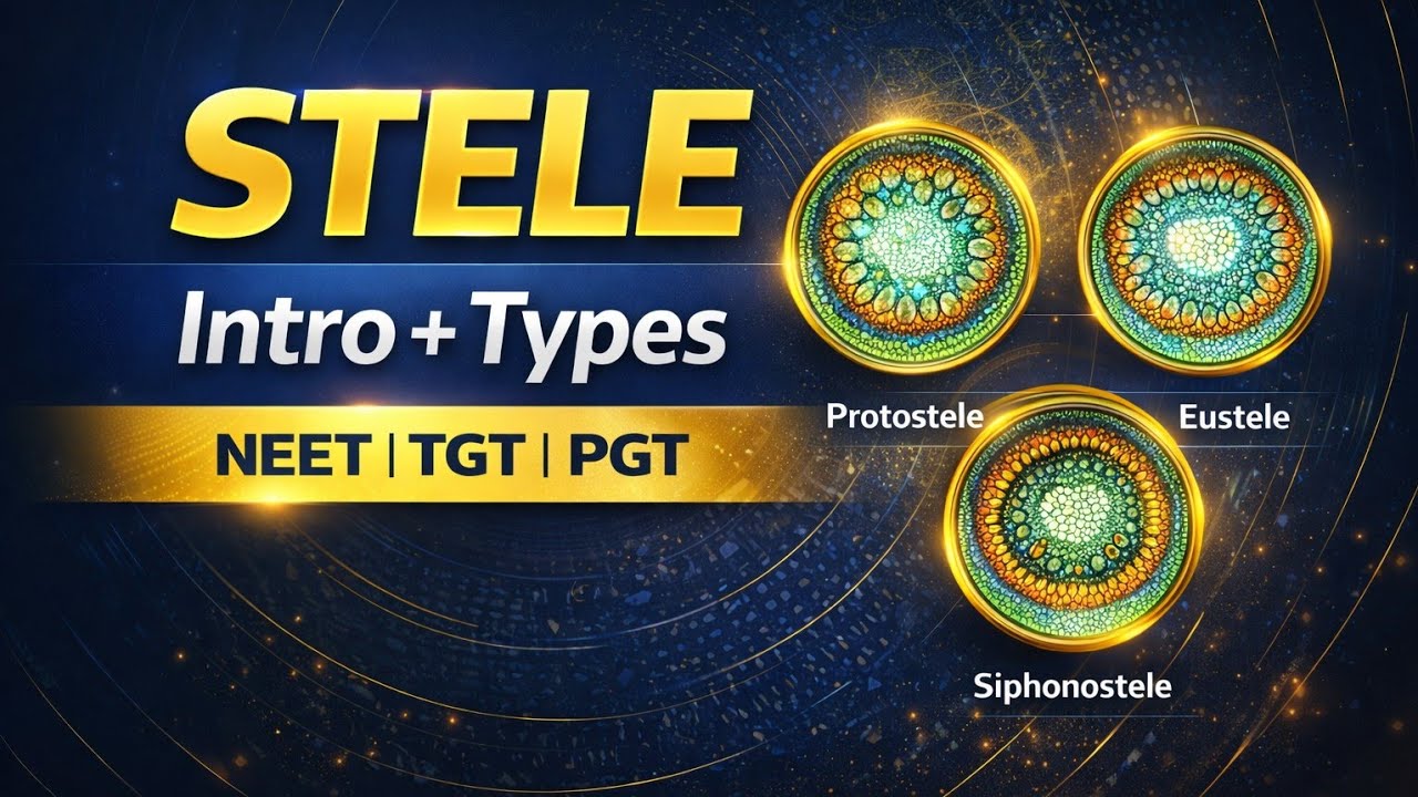 Stele in Plants (Introduction + Types) Part - 2 | Botany for NEET | TGT | PGT | LT | GIC | NVS | KVS