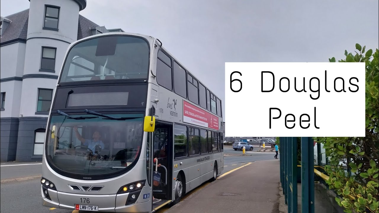 Full route 6 Douglas to Peel bus vannin Isle of man
