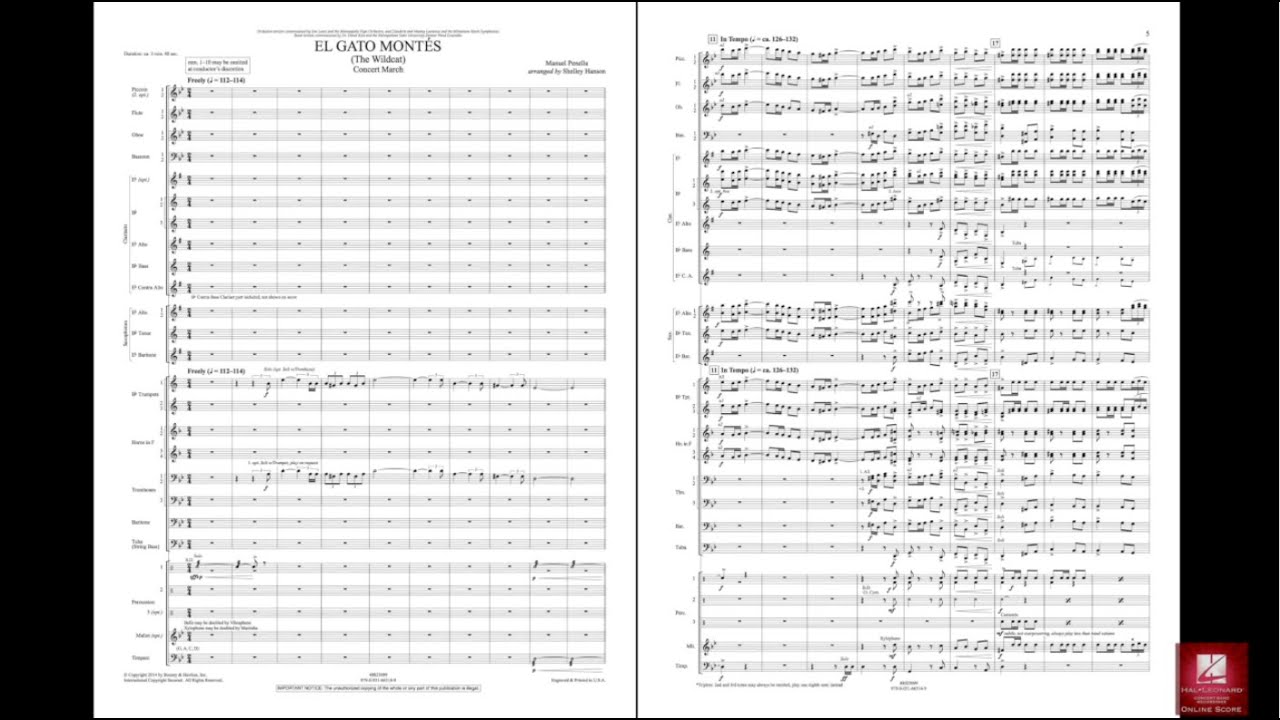 El Gato Montes by Manuel Panella/arr. Shelley Hanson