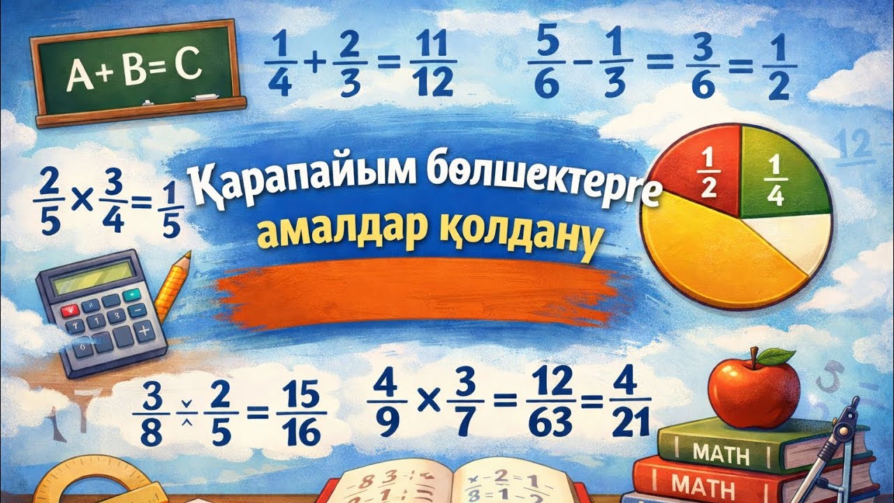 Сабақ 4: Жай бөлшектерге амалдар қолдану.