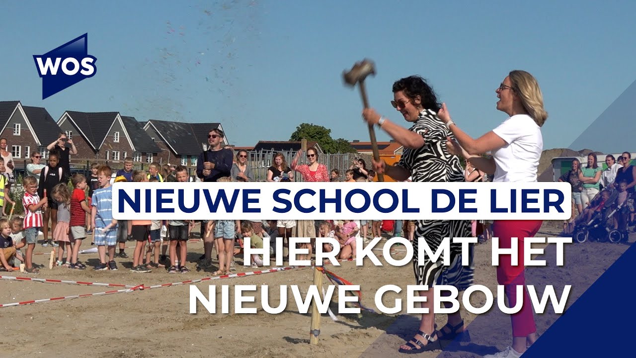 Eerste paal geslagen nieuwe basisschool De Lier