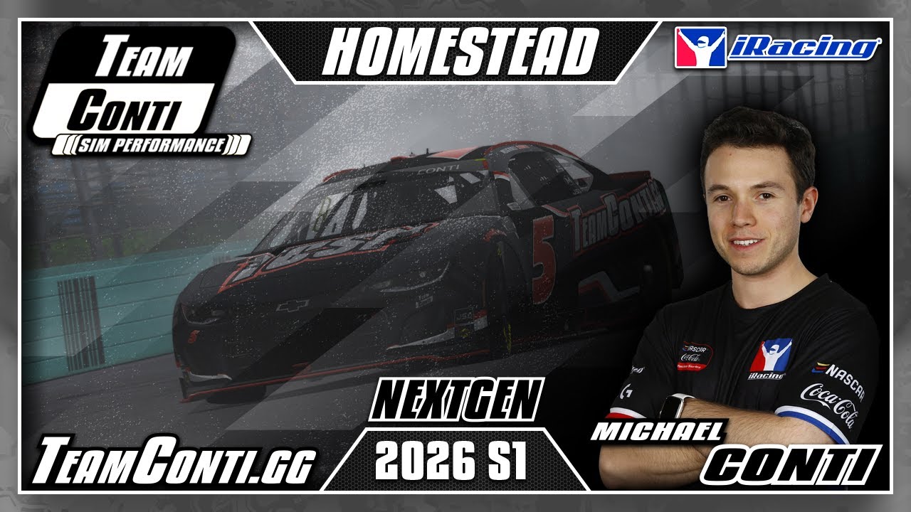 Руководство по трассе iRacing Pro от Team Conti Sim Performance | NASCAR NextGen в Хоумстеде